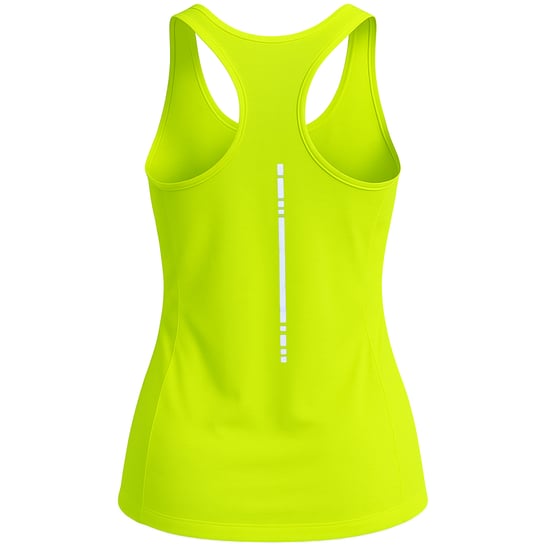 Asics Motion Dry Womens Yellow Tank Top - Image 2