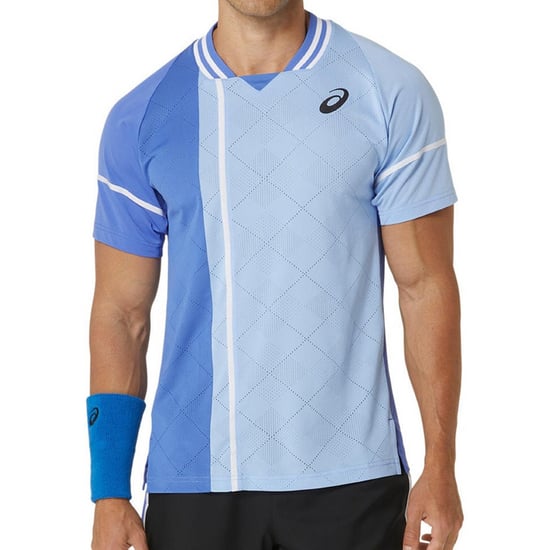 Asics Match Actibreeze Mens Blue Tennis Top - Image 1
