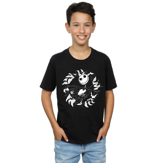 Disney Jongens Nightmare Before Christmas Jack Bat Circle T-Shirt (Zwart) - Image 2
