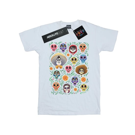 Disney Heren Coco Hoofden Patroon T-shirt (Wit) - Image 1