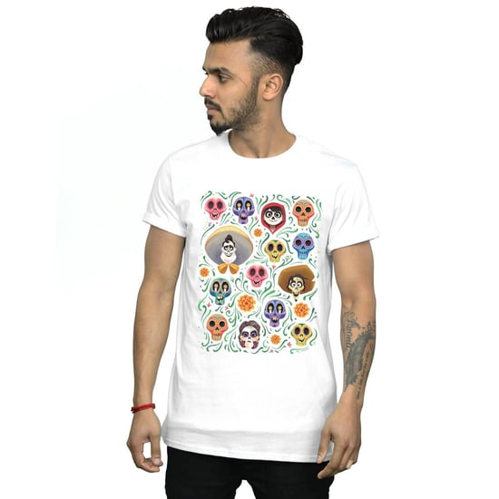 Disney Heren Coco Hoofden Patroon T-shirt (Wit) - Image 2