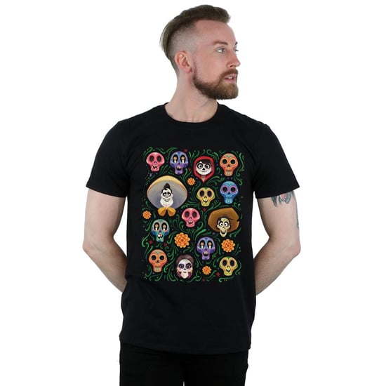 Disney Heren Coco Hoofden Patroon T-shirt (Zwart) - Image 2