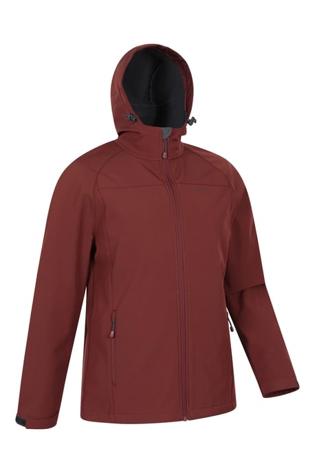 'Exodus' Men's Softshell Jacket Insulated Breathable Water Resistant Coat Dark Red - Image 3