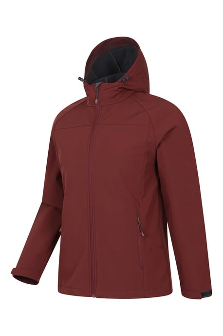 'Exodus' Men's Softshell Jacket Insulated Breathable Water Resistant Coat Dark Red - Image 5