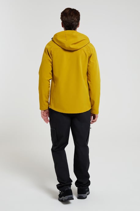 'Exodus' Men's Softshell Jacket Insulated Breathable Water Resistant Coat Yellow - Image 6
