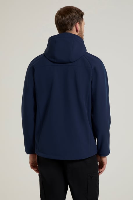 'Exodus' Men's Softshell Jacket Insulated Breathable Water Resistant Coat Blue - Image 5