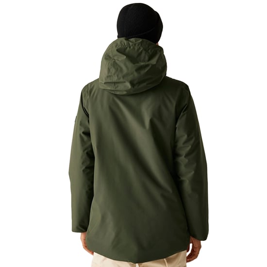 Regatta Dam Melane Isolerad Vattentät Jacka (Mörk Khaki/Svart) - Image 5