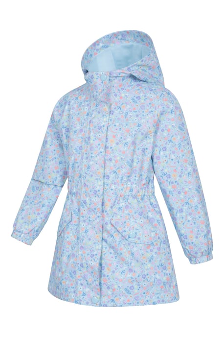 'Dale' Kids Printed Jacket with Taped Seams Multiple Pockets Waterproof Everyday Coat Blue - Image 5