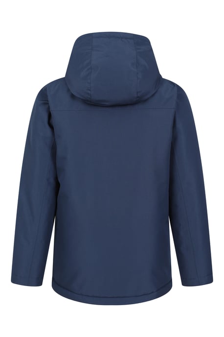 'Noah' Kids Borg Lined Jacket Ripstop Fabric Waterproof Comfy Coat Navy - Image 3