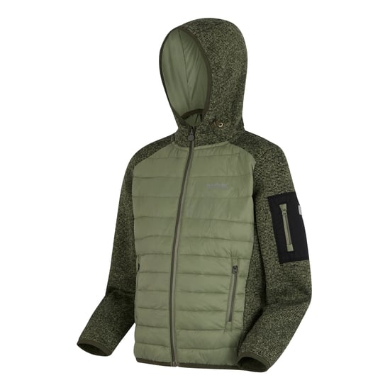 Regatta Childrens/Kids Newhill Hybrid Jacket (Oil Green) - Image 2