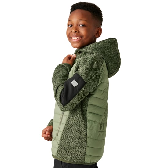 Regatta Childrens/Kids Newhill Hybrid Jacket (Oil Green) - Image 4