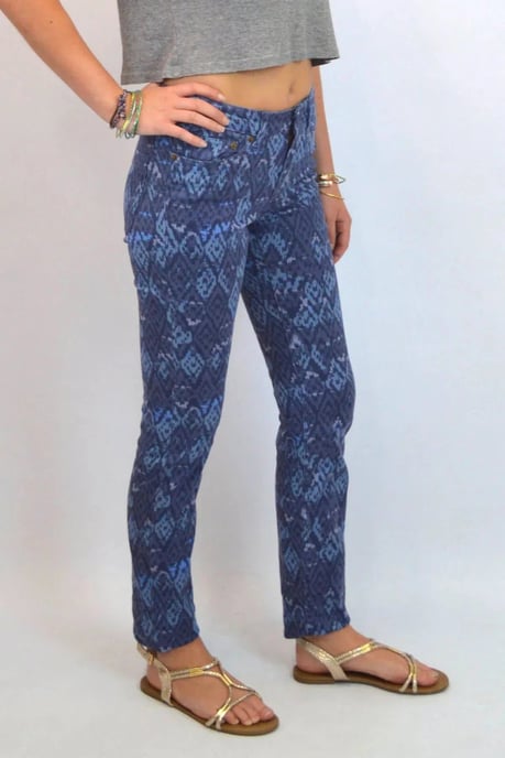 Aztec Print Skinny Jeans - Image 4