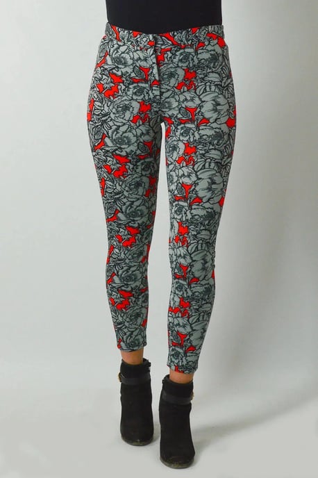 Floral Scuba Jeggings - Image 1