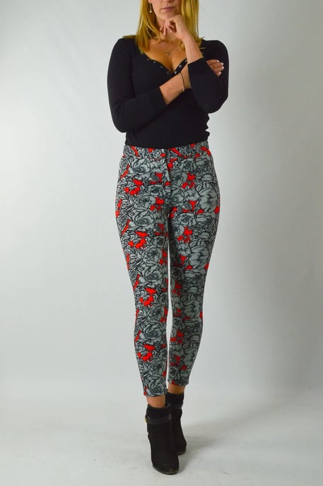 Floral Scuba Jeggings - Image 3