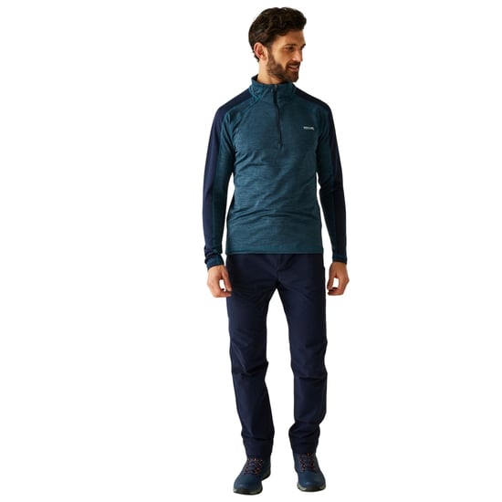 Regatta Heren Hepley Half Zip Fleecejack (Moonlight Denim/Navy) - Image 6