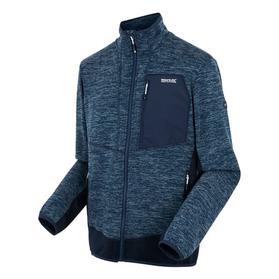 Regatta Mens Baslinn Fleece Jacket (Moonlight Denim/Navy Marl) - Image 3