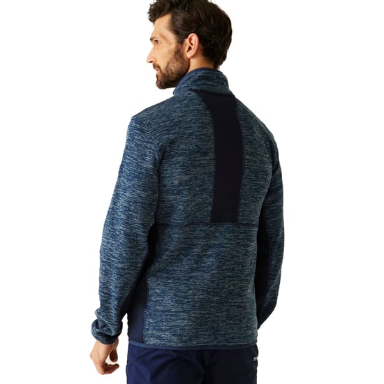 Regatta Mens Baslinn Fleece Jacket (Moonlight Denim/Navy Marl) - Image 4