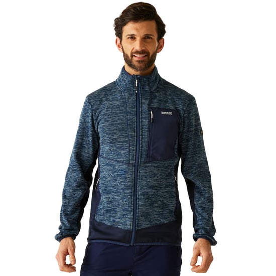 Regatta Mens Baslinn Fleece Jacket (Moonlight Denim/Navy Marl) - Image 5
