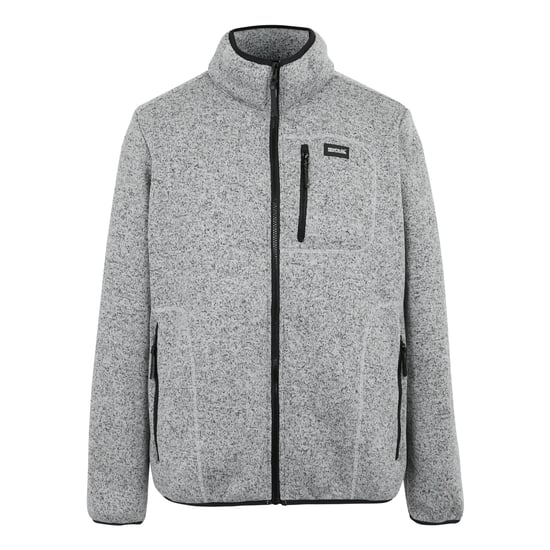 Regatta Mens Barlee Marl Full Zip Fleece Jacket (Silver Grey) - Image 1