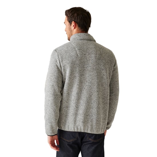 Regatta Mens Barlee Marl Full Zip Fleece Jacket (Silver Grey) - Image 3