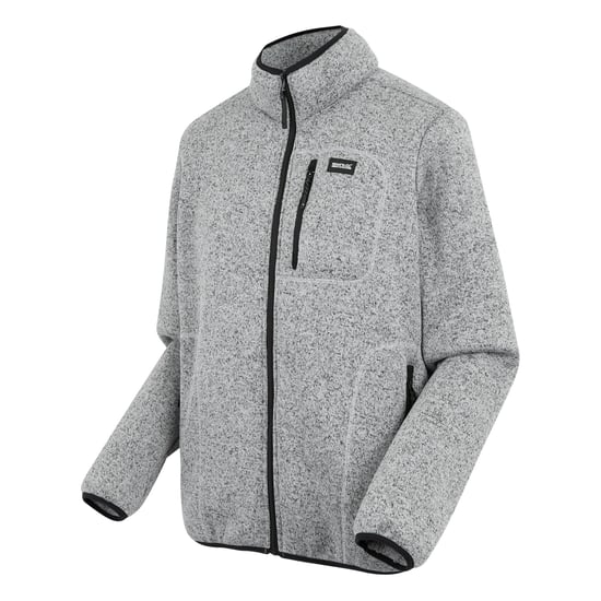 Regatta Mens Barlee Marl Full Zip Fleece Jacket (Silver Grey) - Image 4