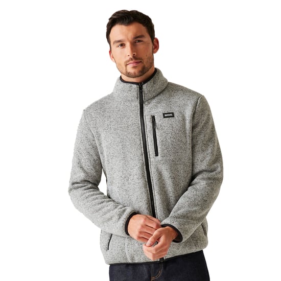 Regatta Mens Barlee Marl Full Zip Fleece Jacket (Silver Grey) - Image 5