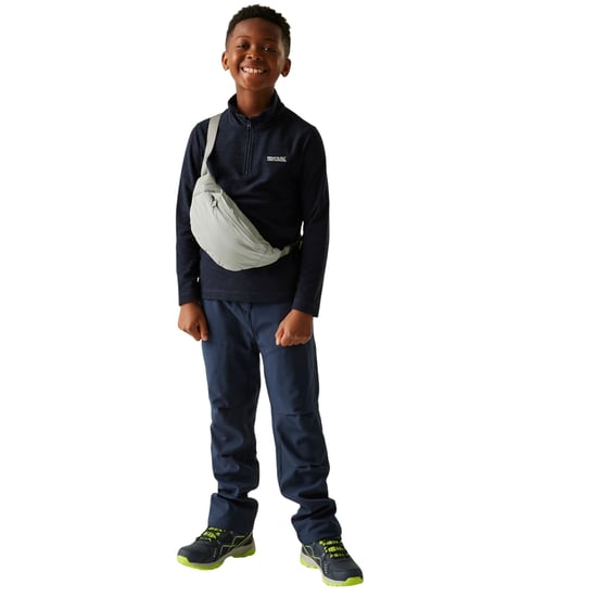 Regatta Kinder/Kids Hot Shot Quarter Zip Fleece Top (Marine) - Image 3