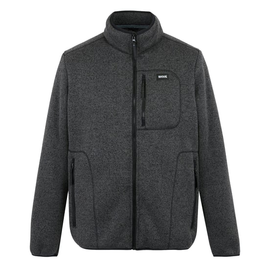 Regatta Mens Barlee Marl Full Zip Fleece Jacket (Black) - Image 1