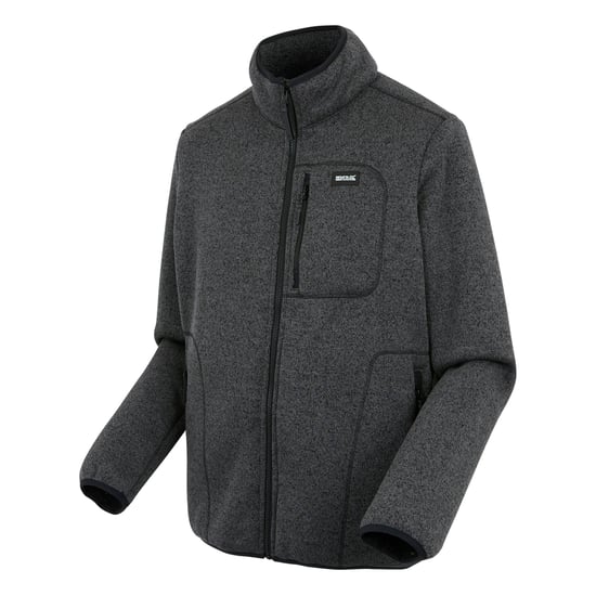 Regatta Mens Barlee Marl Full Zip Fleece Jacket (Black) - Image 3