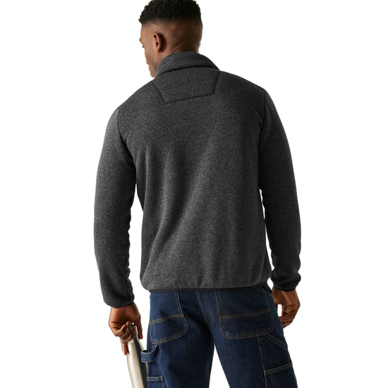 Regatta Mens Barlee Marl Full Zip Fleece Jacket (Black) - Image 4
