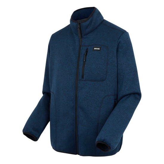 Regatta Mens Barlee Marl Full Zip Fleece Jacket (Navy) - Image 3