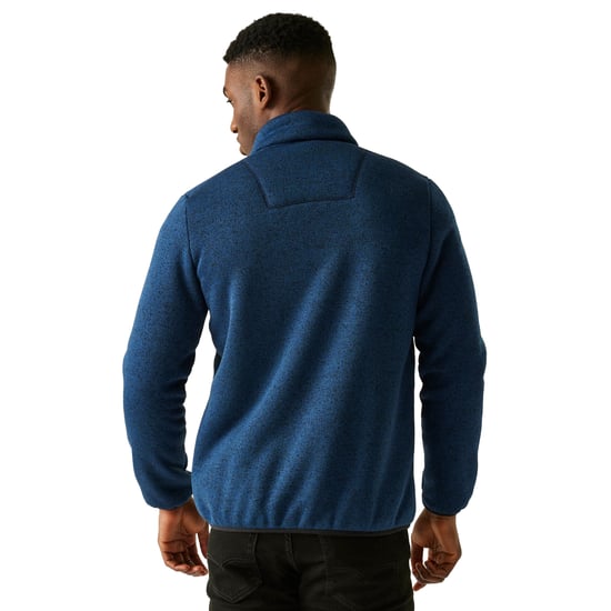 Regatta Mens Barlee Marl Full Zip Fleece Jacket (Navy) - Image 4
