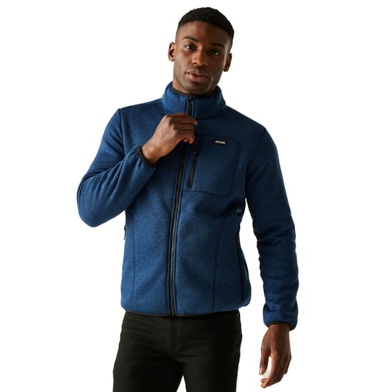 Regatta Mens Barlee Marl Full Zip Fleece Jacket (Navy) - Image 5