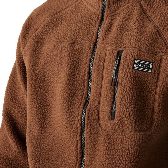 Dare 2B Camber Fleece av återvunnen polyester för herrar (Mörkbrun) - Image 3