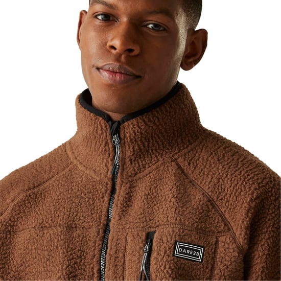Dare 2B Camber Fleece av återvunnen polyester för herrar (Mörkbrun) - Image 4