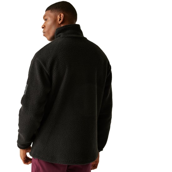 Dare 2B Mens Twin Tip Fleecejacka med halv dragkedja (Svart) - Image 5