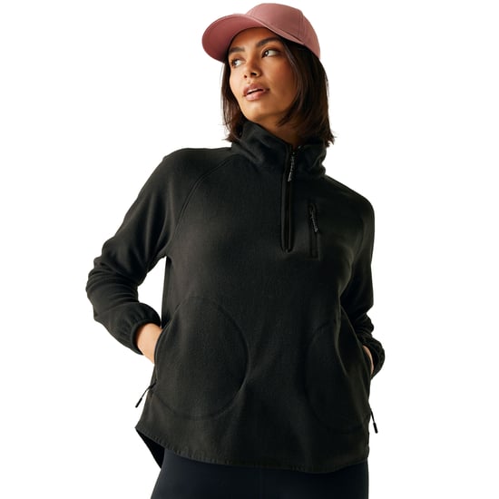 Regatta Dames/Dames Frankie Quarter Zip Fleece Top (Zwart) - Image 4