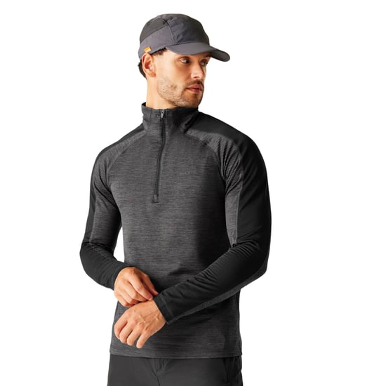Regatta Heren Hepley Half Zip Fleecejack (As/Zwart) - Image 4