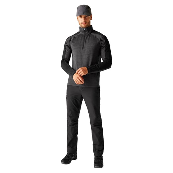 Regatta Heren Hepley Half Zip Fleecejack (As/Zwart) - Image 6