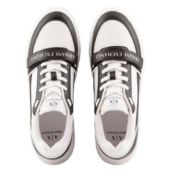 Armani Exchange Träningsskor i mocka för män (Vit/Svart) - Image 4
