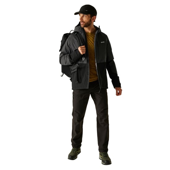Regatta Mens Highton Stretch Padded Jacket (Ash/Black) - Image 4