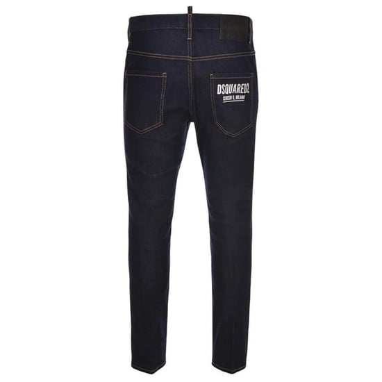 DSquared2 Heren Italiaanse Adres Logo Jeans (Marineblauw) - Image 2