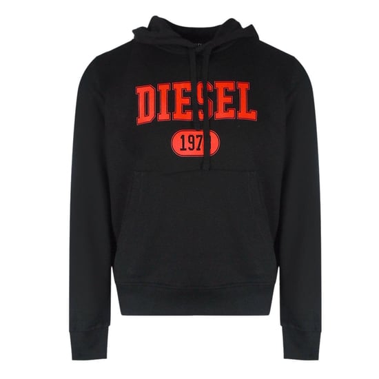 Diesel Heren 1978 Logo Hoodie (Zwart/Rood) - Image 1