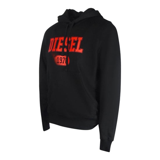 Diesel Heren 1978 Logo Hoodie (Zwart/Rood) - Image 3