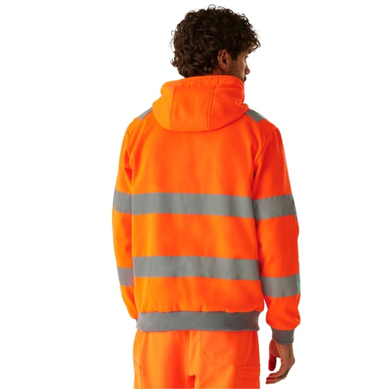 Regatta Professional Mens Pro Contract Hi-Vis Hoodie (Orange) - Image 5