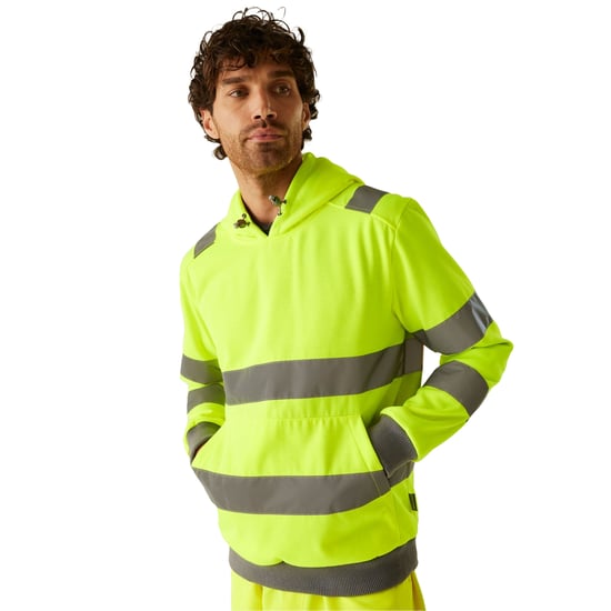 Regatta Professional Mens Pro Contract Hi-Vis Hoodie (Yellow) - Image 3