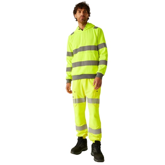Regatta Professional Mens Pro Contract Hi-Vis Hoodie (Yellow) - Image 5