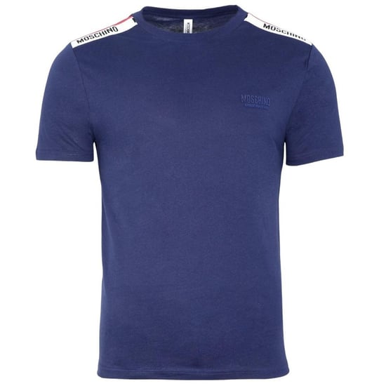 Moschino Unisex Adult Logo Taped Shoulders T-Shirt (Marineblauw) - Image 1
