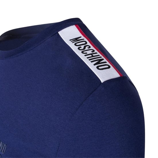 Moschino Unisex Adult Logo Taped Shoulders T-Shirt (Marineblauw) - Image 4