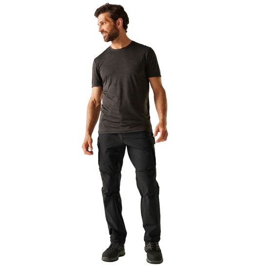 Regatta Mens Questra Cargo Trousers (Black) - Image 4